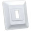 Picture of JR Products  White Single Opening Multi Purpose Switch Faceplate w/Base 13605 19-1966                                        