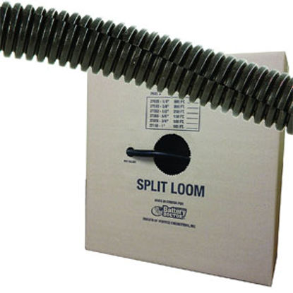 Picture of Battery Doctor  Black 1/4" x 500' Polyethylene Split Loom Tubing w/ Disp Box 27025 19-3636                                   