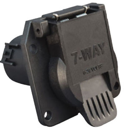 Picture of Mighty Cord  7-Way Round Vehicle End Trailer Connector w/o Wire Lead A10-7072 19-4234                                        