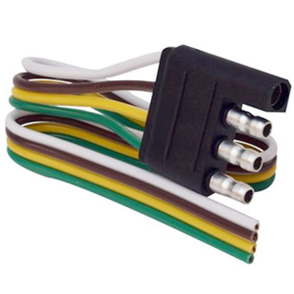 Picture of Mighty Cord  4-Way Flat Trailer End Trailer Connector w/1' Wire Lead A10-4401 19-4250                                        