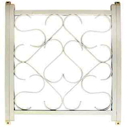 Picture of Camco  20" To 32" White Aluminum Deluxe Scroll Screen Door Grille 43997 20-0089                                              