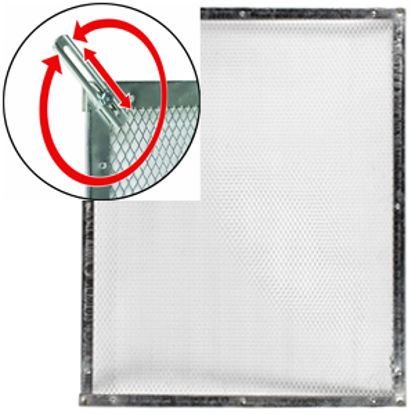 Picture of Camco  20" To 29" Raw Aluminum Standard Screen Door Grille 43980 20-0092                                                     