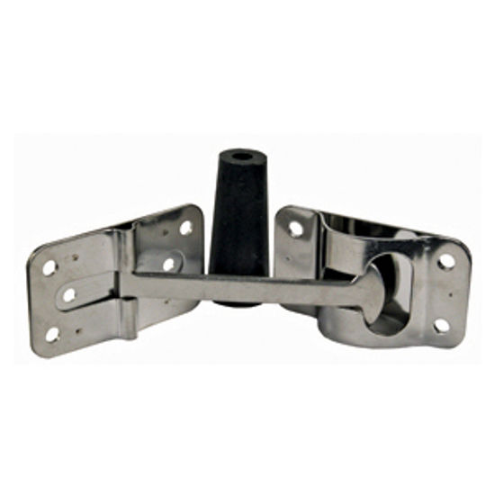 Picture of JR Products  SS 4" Straight T-Style Entry Door Holder w/ Bumper 10615 20-0169                                                