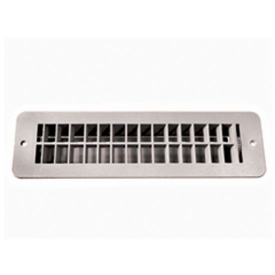 Picture of RV Designer  White 2-3/8"W x 10"L Floor Heating/ Cooling Register w/Damper H850 20-0192                                      