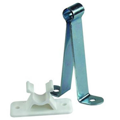 Picture of JR Products  Metal 3" C-Clip Style Entry Door Holder w/ Plastic Socket 10545 20-0657                                         