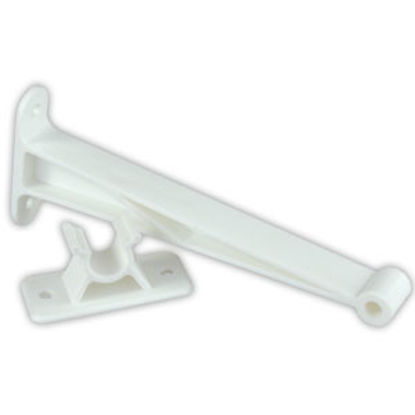 Picture of JR Products  Polar White Plastic 5-1/2" C-Clip Style Entry Door Holder Set 10374 20-0703                                     