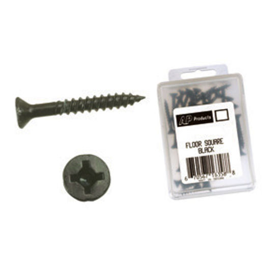 Picture of AP Products  Box of 250 Black 8 x 1-1/2" Flat Head/Square Recess Screw 012-FSQ250BL8X1-1/2 20-0794                           