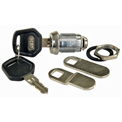 Picture of JR Products  1-1/8" Standard Key Baggage Door Lock 00175 20-1653                                                             