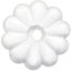 Picture of JR Products  White Plastic Flower Pattern Screw Rosettes 20455 20-1855                                                       