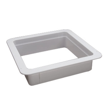 Picture of Heng's  White 1-1/8" Deep for 14"x14" Opening Radius Roof Vent Garnish 90090B 22-0157                                        