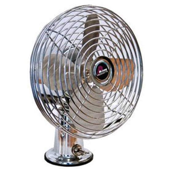 Picture of Prime Products  Chrome 12V 2-Speed Deck/ Ceiling Mount Fan 06-0852 22-0310                                                   