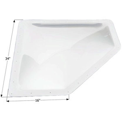 Picture of ICON  5"H Bubble Neo Angle White PC Skylight For 28.5"L X 21.5"W Opening 12372 22-0437                                       
