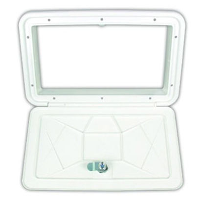 Picture of JR Products  Polar White 11-1/16"RO Multi-Purpose Utility Hatch Access Door ZE102-A 22-0553                                  