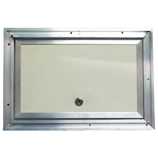 Picture of Interstate Metal  Colonial White Anodized Aluminum 9" X 18" Baggage Access Door 22-0603 22-0603                              