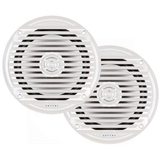 Picture of Jensen  Set-2 White 6-1/2" Waterproof Coaxial Cone Marine Speaker MS6007WR 24-0230                                           