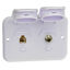 Picture of Prime Products  White Outdoor Dual TV/Phone Receptacle w/ Cover 08-6214 24-1060                                              