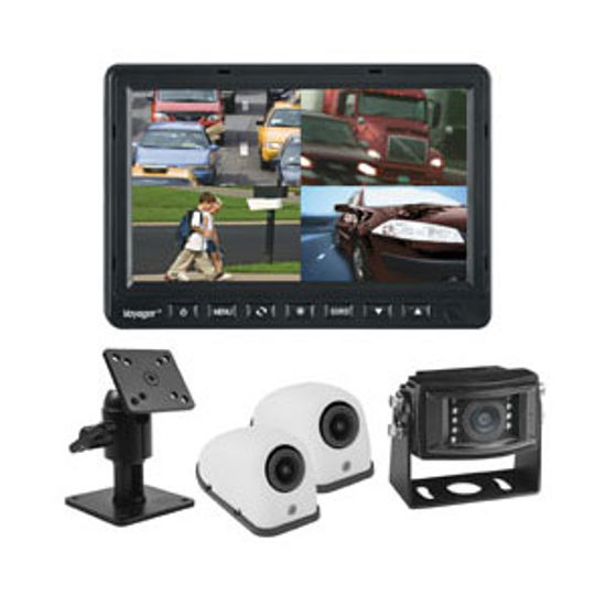 Picture of Voyager  Black 155/131 Deg Pedestal Mount Back Up Camera w/7" LCD Display VOS74TQKIT 24-1241                                 