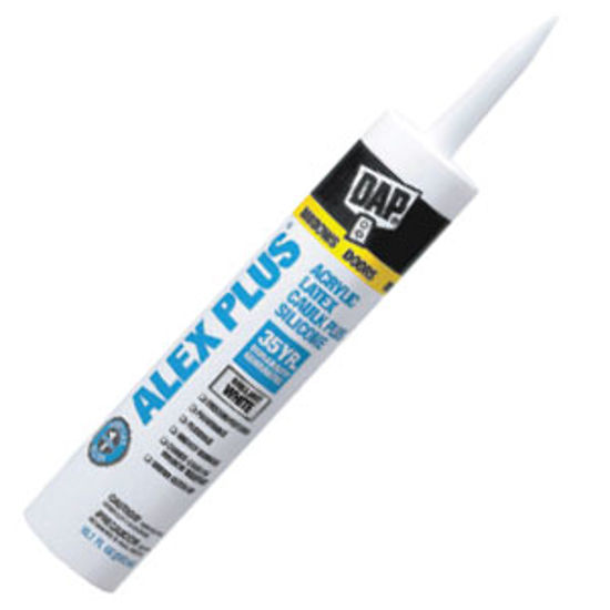 Picture of DAP Alex Plus (R) White 10.1 Oz Highly Flexible/Durable Acrylic Latex Caulk 18152 69-0027                                    