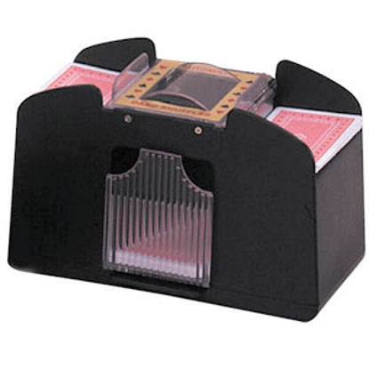 Picture of Jobar  Black/ Clear Plastic 4 Deck Battery Operated Playing Card Shuffler JC2797 69-5466                                     