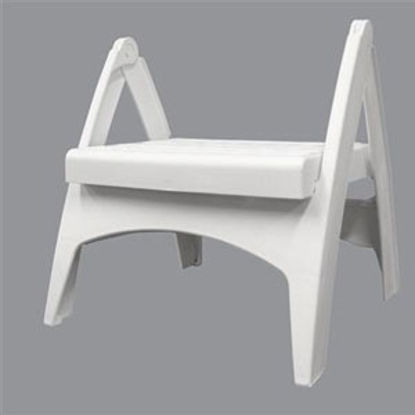 Picture of Adam's Quik-Fold (R) 13-3/4"H White Polypropylene Folding Step Stool 8530-48-3730 69-8344                                    