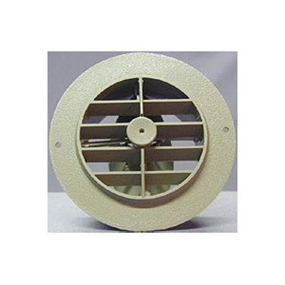 Picture of D&W INC.  Beige 4" Round 360 Deg Rotation Heating/ Cooling Register w/ Damper 3840RDB 69-8746                                