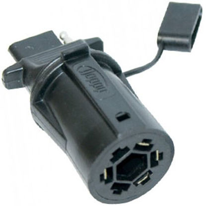 Picture of Hopkins Plug In Simple (TM) 7-Blade To 4-Flat Trailer Wiring Connector Adapter 47355 69-9132                                 