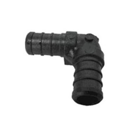 Picture of BestPEX  1/2" PEX Black Plastic Fresh Water 90 Deg Elbow 28800 88-9307                                                       