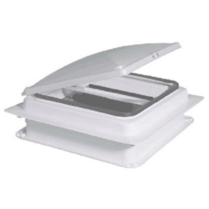 Picture of Heng's  White 14"x14" Metal Frame Roof Vent V971201-C1G1 94-3607                                                             
